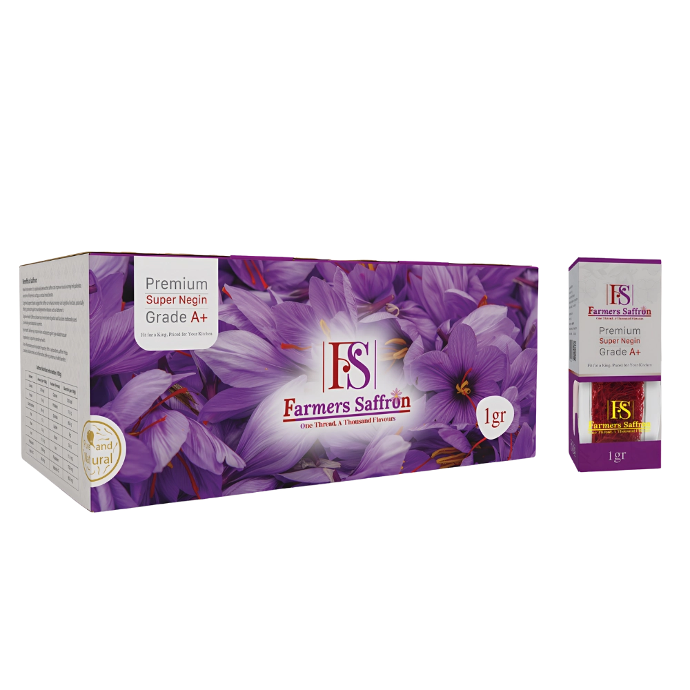 1 gram saffron 18-pack – Pure Super Negin saffron by Farmers Saffron – Grade A+