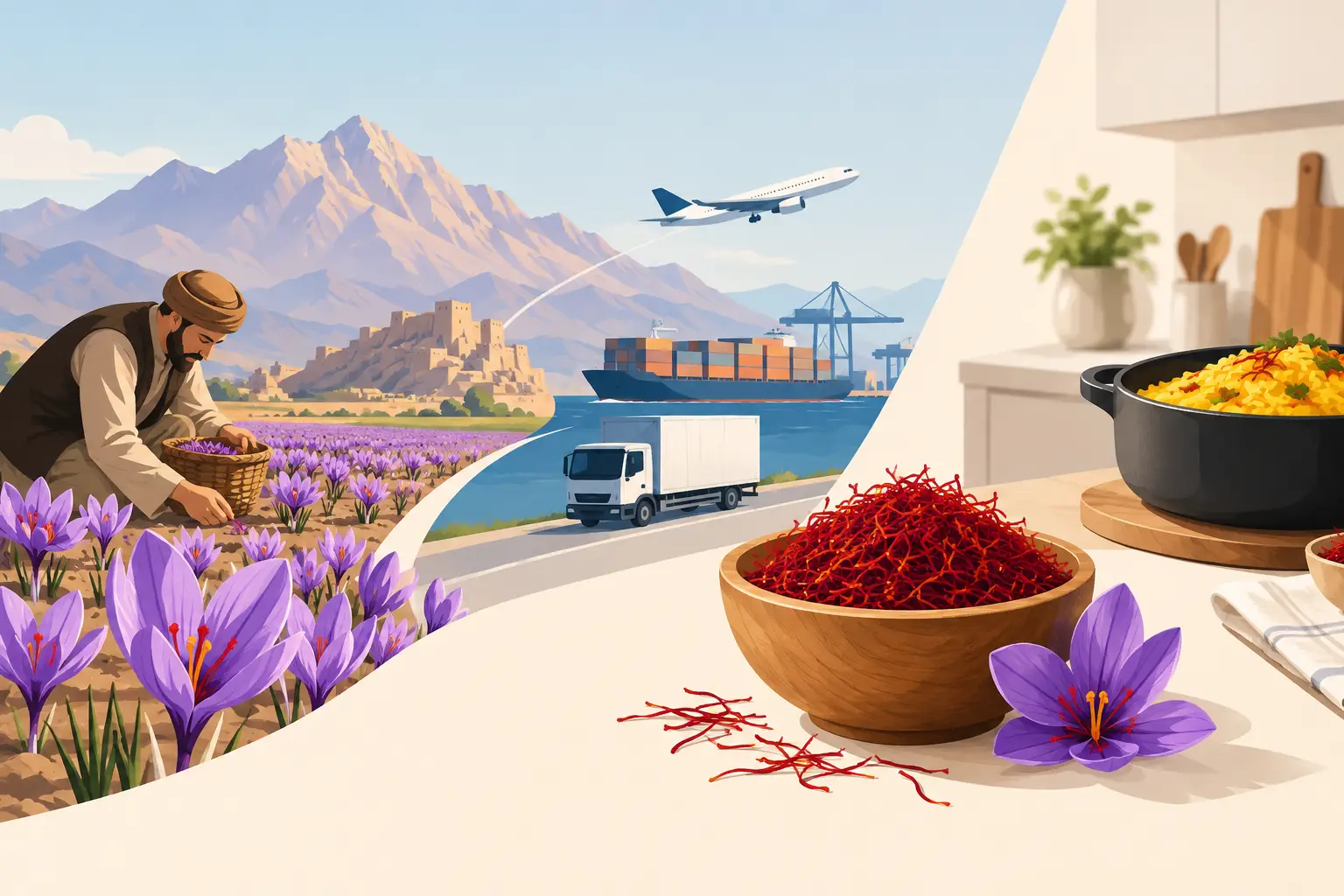 A Saffron Import Example From Herat to Your Kitchen