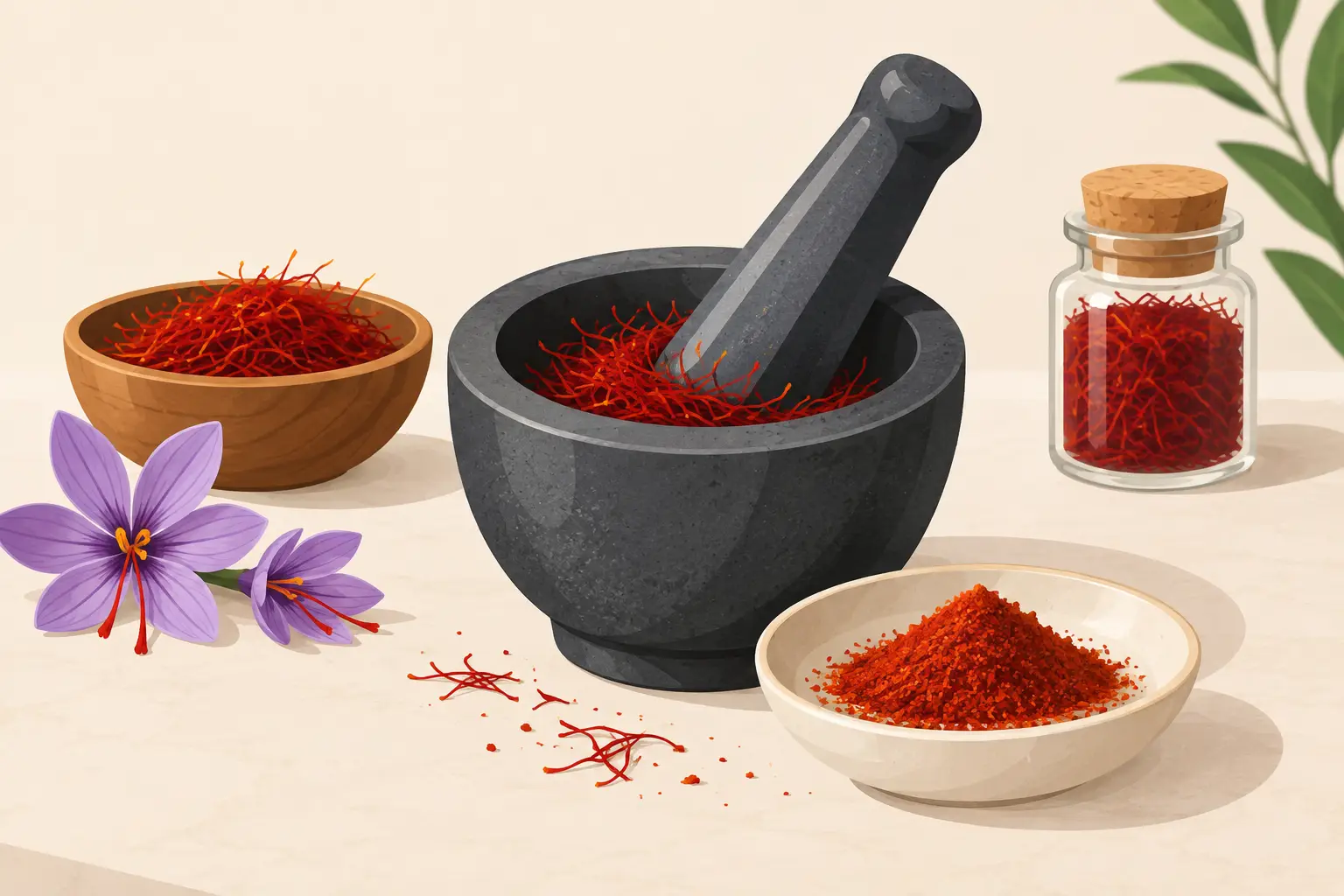 How to Grind Saffron for Full Flavor and Color